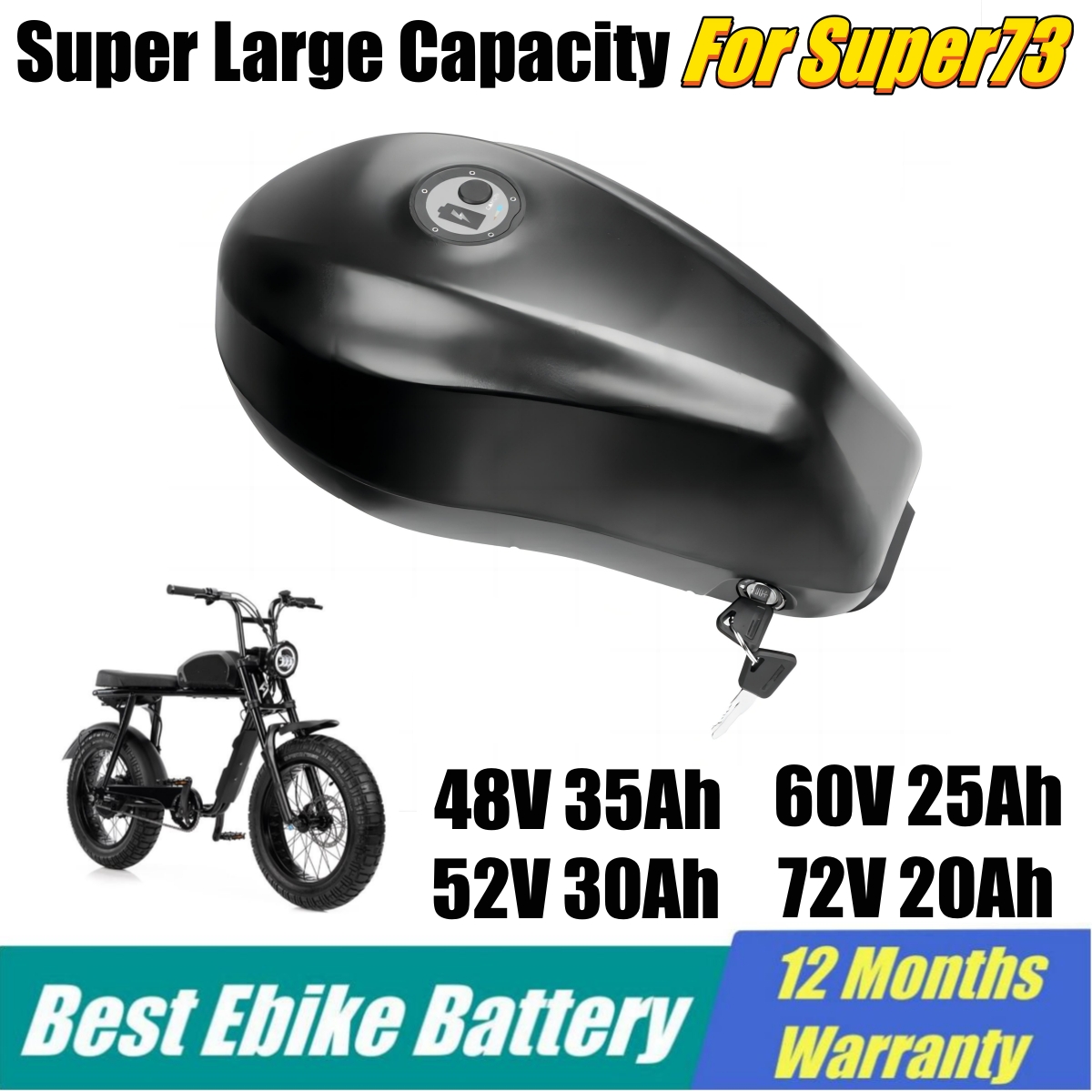 Super73 Ebike Battery Replacem - đánh giá và giá 60V 30Ah 21700 Battery Pack