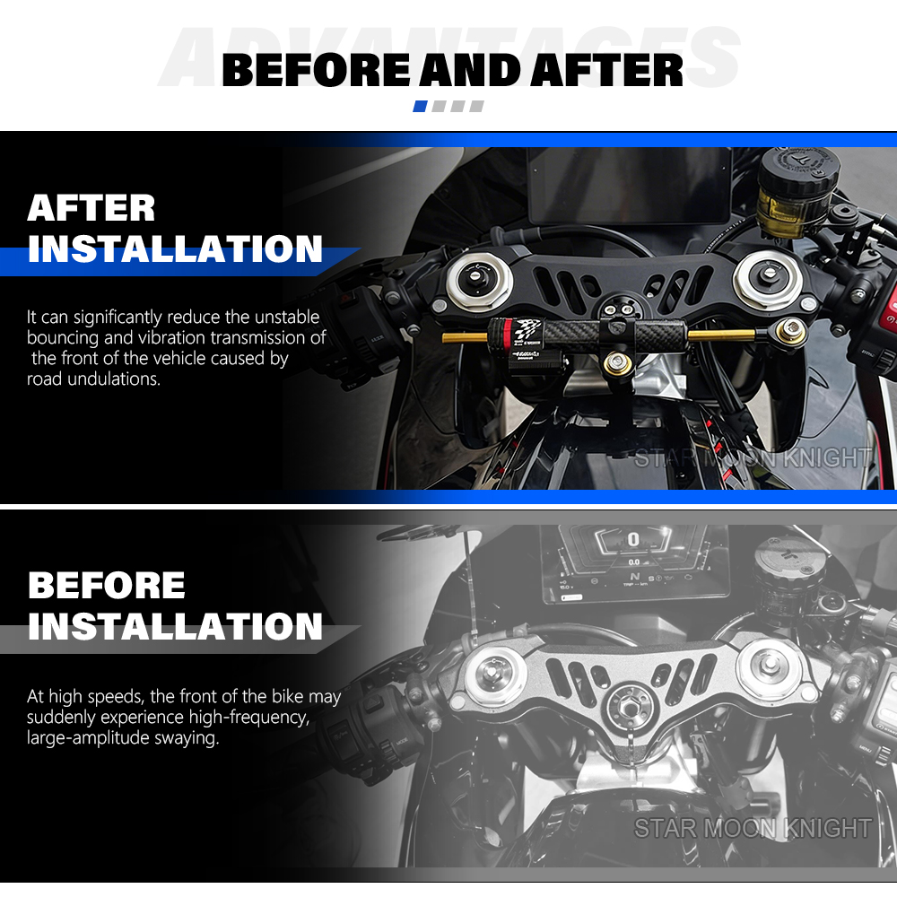 Motorcycle Steering Damper Bra - đánh giá và giá Steering Damper Stabilizer Kit Cnc