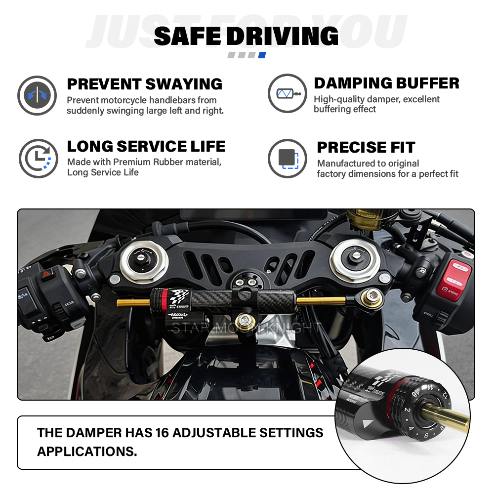 Motorcycle Steering Damper Bra - đánh giá và giá Steering Damper Stabilizer Kit Cnc