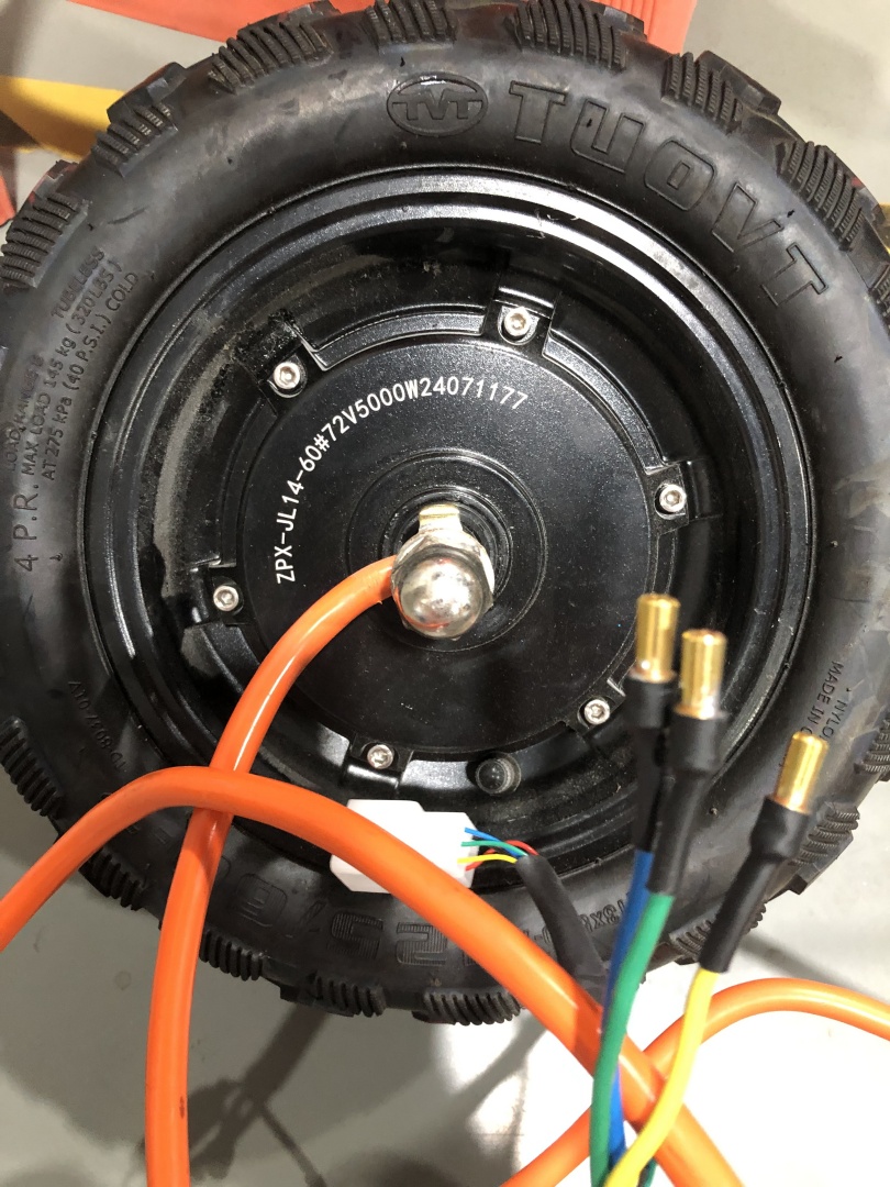 4000W 5000W 7500W 60MM Orange  - đánh giá và giá 60V 5000W Brushless Hub Motor
